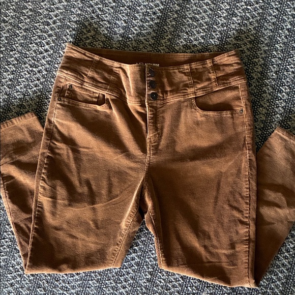 NOBO Denim - High-Rise Sculpting Skinny Corduroy Cotton Pant Beautiful Brown Size 19 Worn 1x